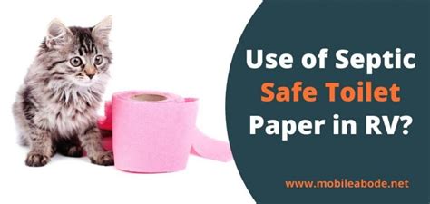 can you use septic safe toilet paper in an rv